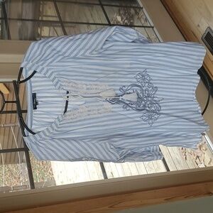 Andree Embroidered Throughout Tasseled Vneck Long Sleeve Sz. 2X Tunic‎